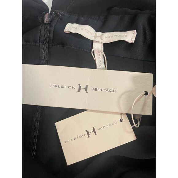 Halston Heritage Black Low Back Gown Formal Dress NWT $595 sz 4 - Picture 5 of 6